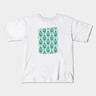 Haunted Mansion Wallpaper Turquoise Kids T-Shirt